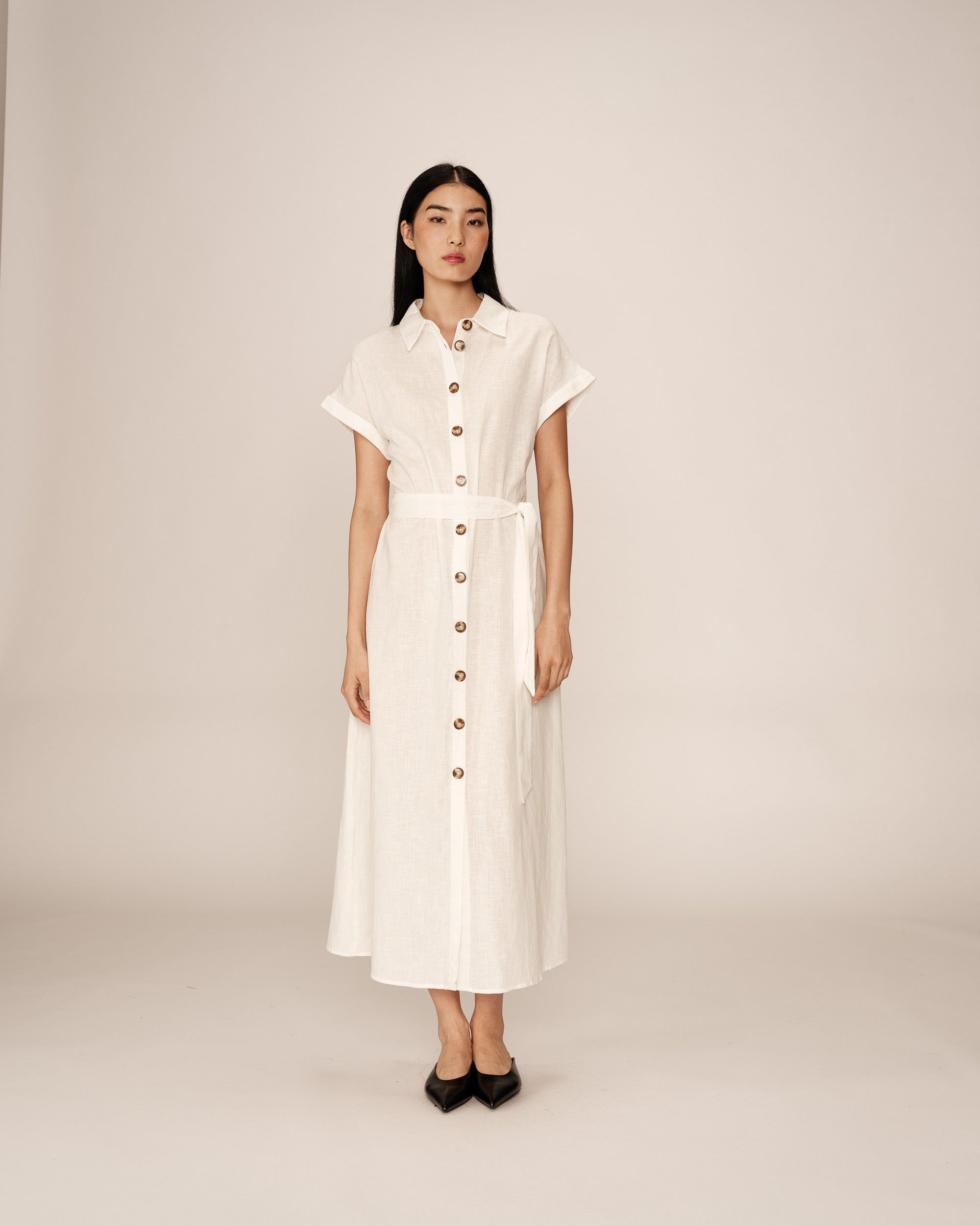 Prudence Long Dress - Ecru