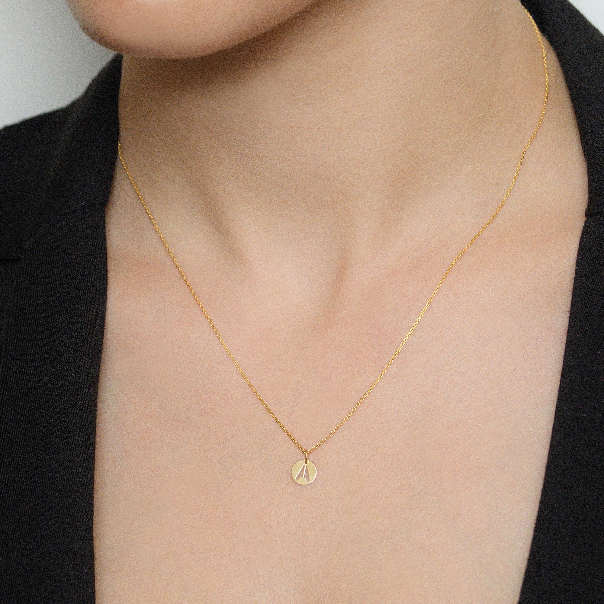 Pendentif "Lettre A Dorée" - Or Jaune 375/1000