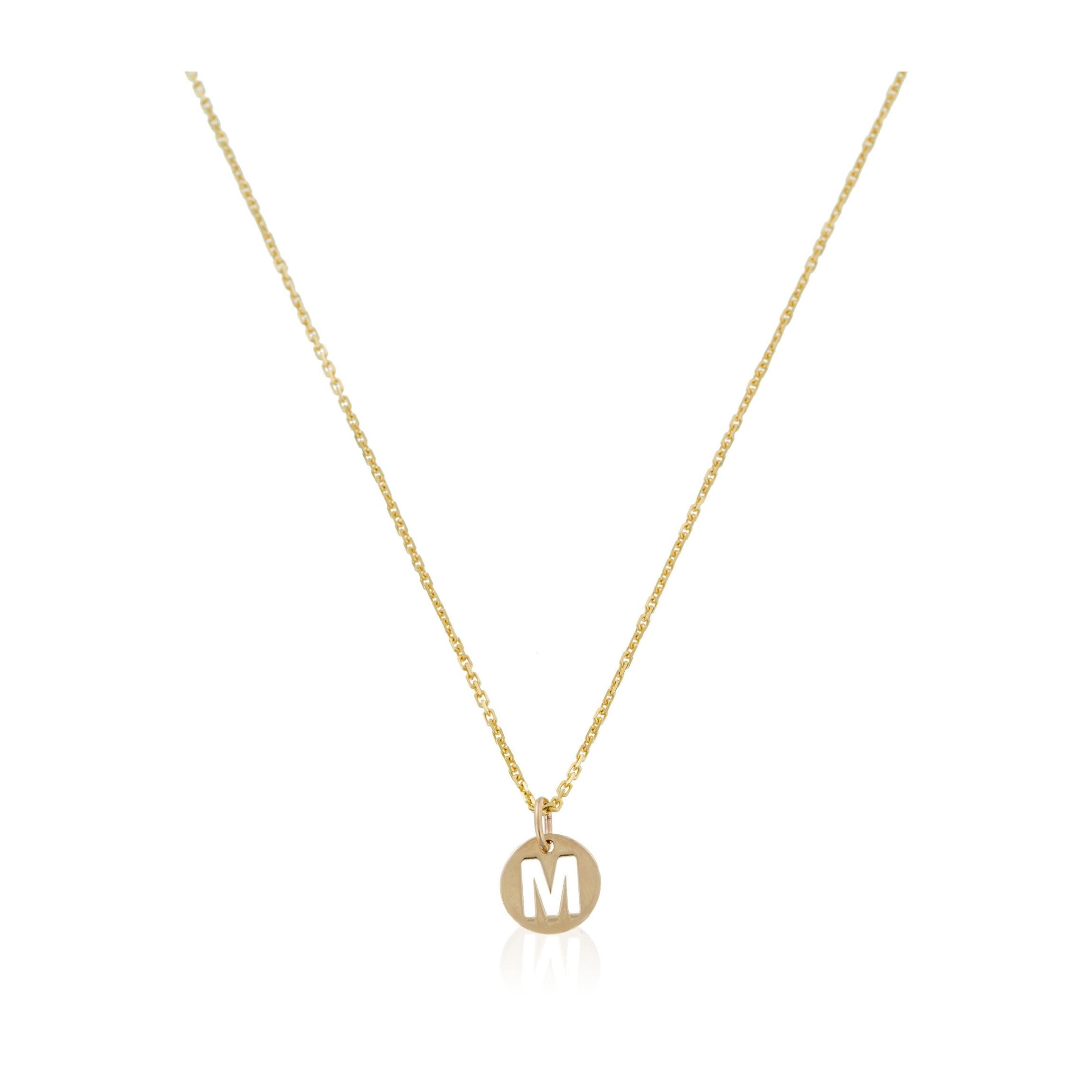 Pendant "Golden Letter M" 375/1000 Yellow Gold