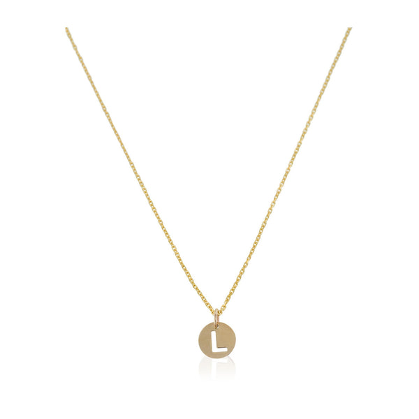 Pendentif "Lettre L Dorée" Or Jaune 375/1000