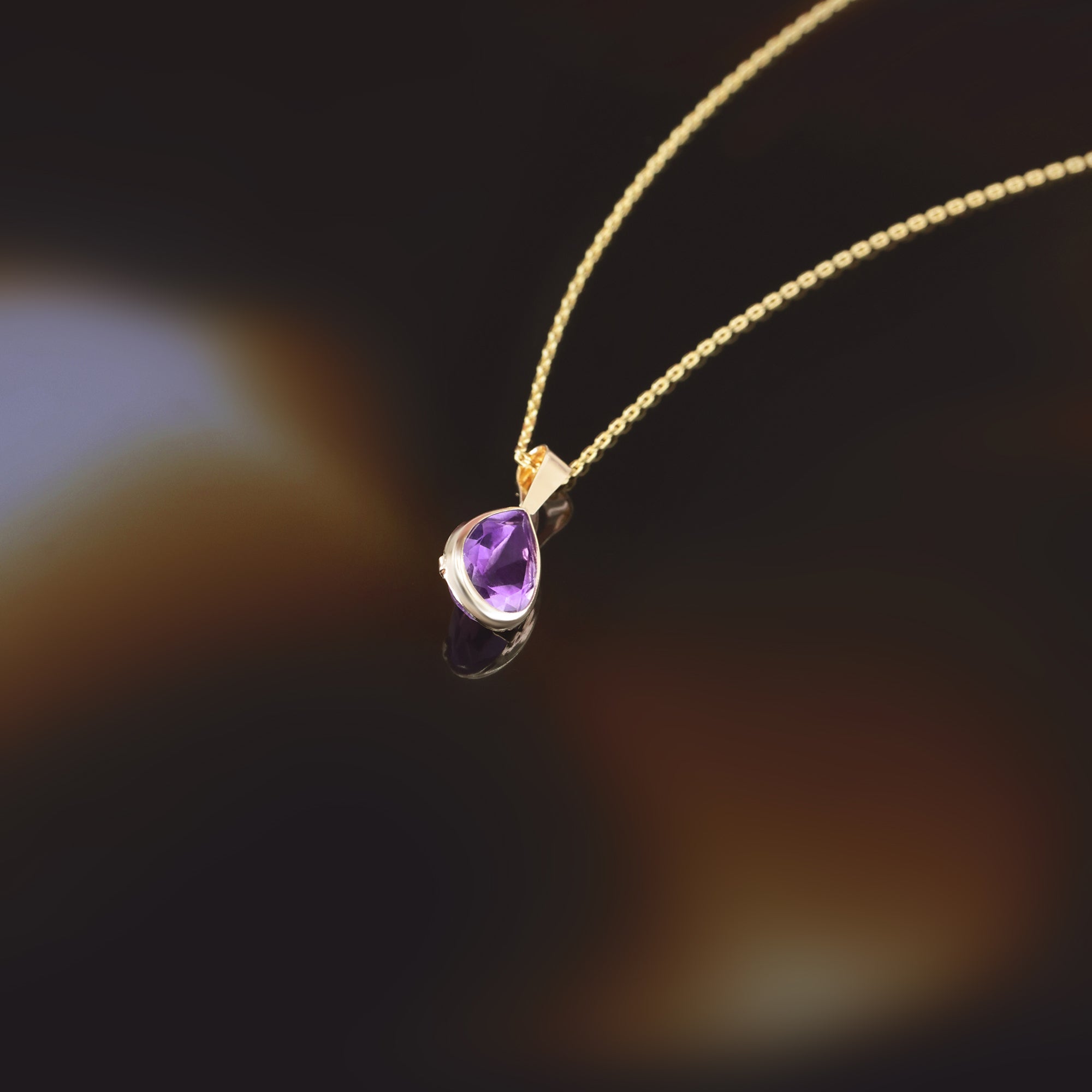 Amethyst Drop Pendant