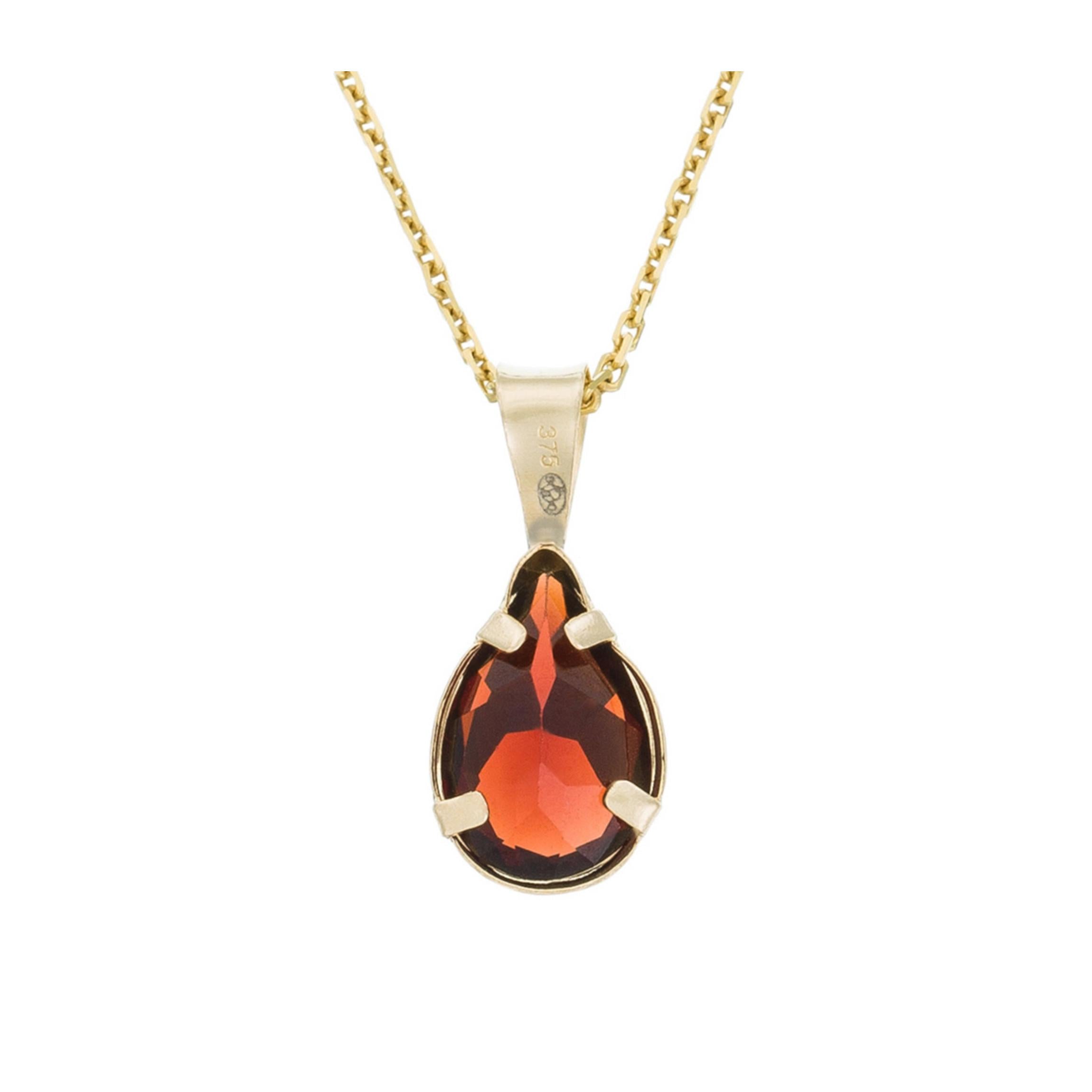 Garnet Drop Pendant 1.56Ct/1