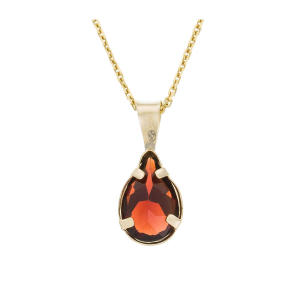 Garnet Drop Pendant 1.56Ct/1