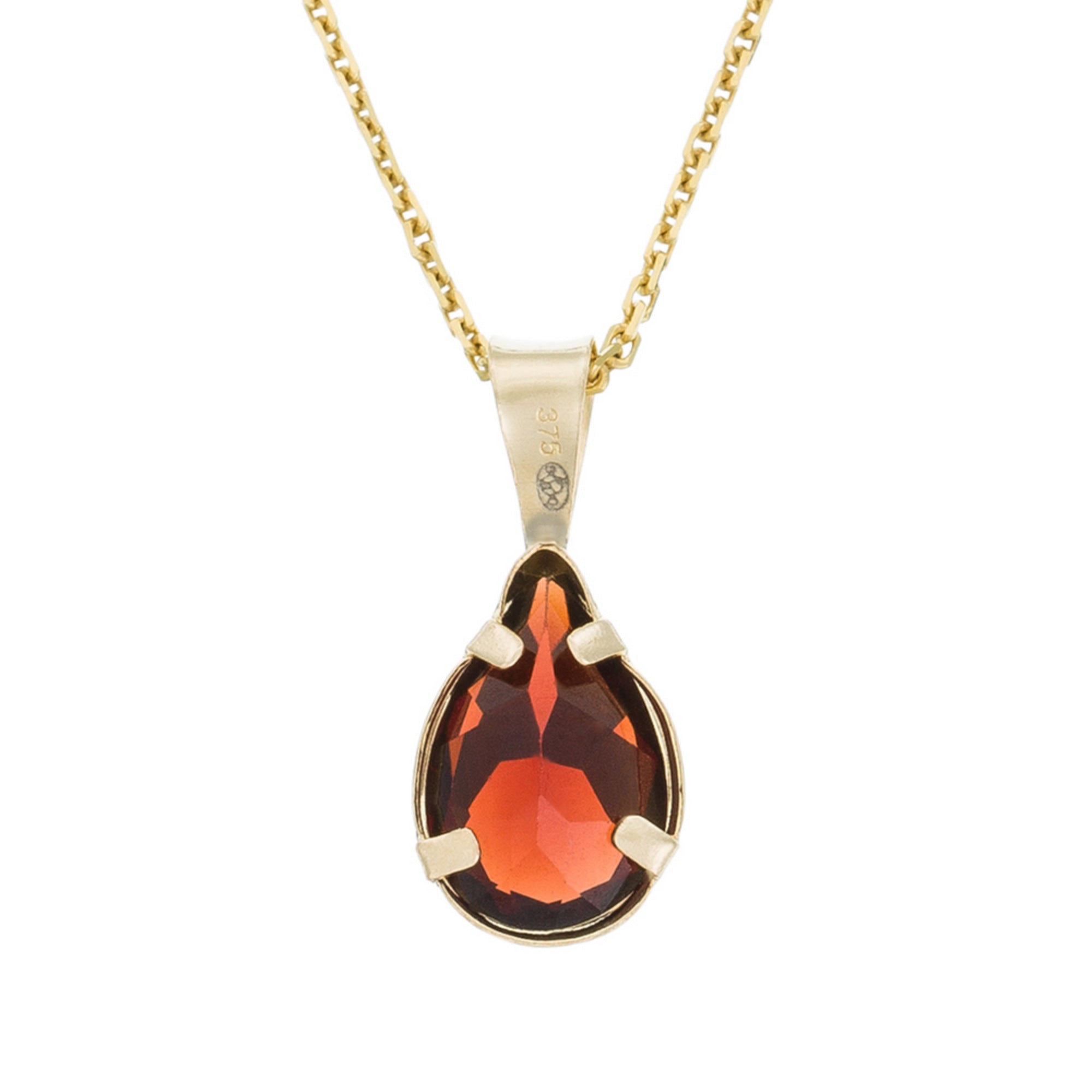 Garnet Drop Pendant 1.56Ct/1