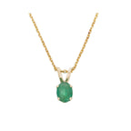 Emerald "Chip" Pendant: 0.34ct/1 - 375/1000 Yellow Gold