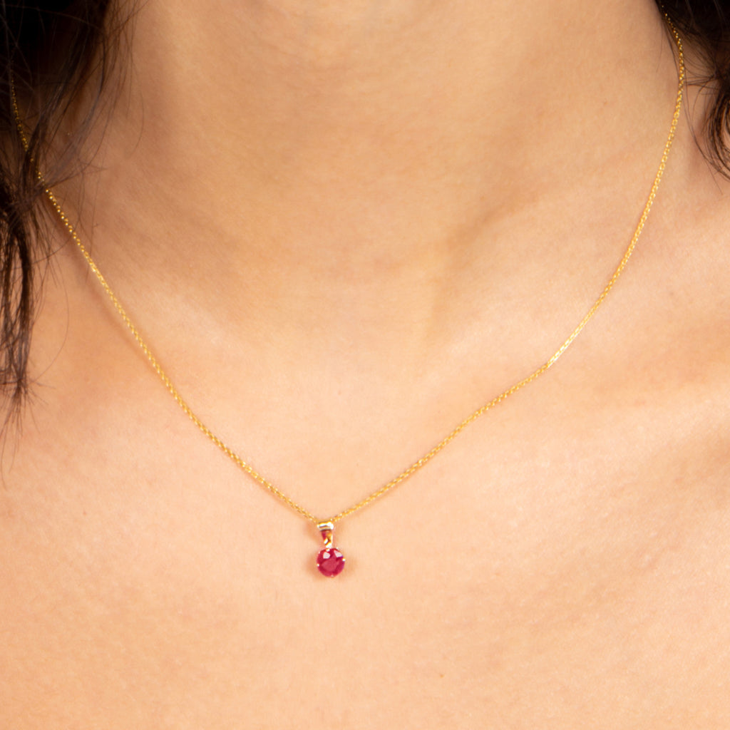 Colgante "Puce" - Rubí: 0.74Ct/1