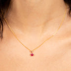 Colgante "Puce" - Rubí: 0.74Ct/1