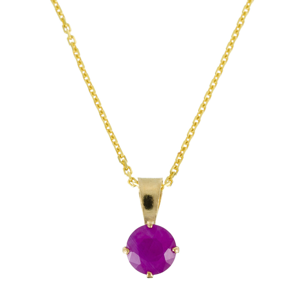 Colgante "Puce" - Rubí: 0.74Ct/1