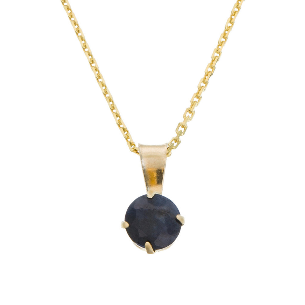 Pendentif "Puce" Saphir Bleu: 0,70Ct/1