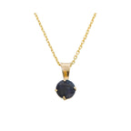 “Puce 5Mm” Blue Sapphire Pendant: 0.70Ct/1