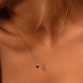 “Puce 5Mm” Blue Sapphire Pendant: 0.70Ct/1