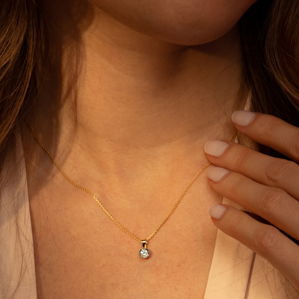 Pendentif "Puce" Topaze Bleue: 0,66Ct/1