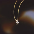 “Puce 5Mm” Pendant 375/1000 Yellow Gold And Zirconium