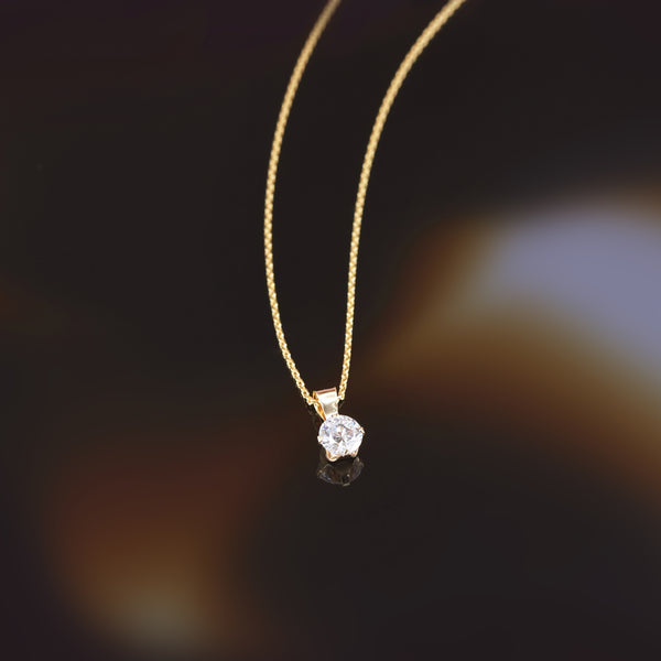 “Puce 5Mm” Pendant 375/1000 Yellow Gold And Zirconium