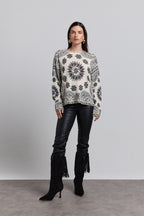 Jersey bandana Presley - Blanco negro - Mujer