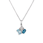 Pendentif "D'Ici & D'Ailleurs" D0,05/8, London Bt0,47/1 Et Bt 0,7/1 - Or Blanc 375/1000