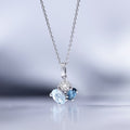 Pendentif "D'Ici & D'Ailleurs" D0,05/8, London Bt0,47/1 Et Bt 0,7/1 - Or Blanc 375/1000