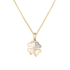 Pendentif "Dites-Le Avec Une Fleur" Diamants 0,05/7 - Or Jaune 375/1000