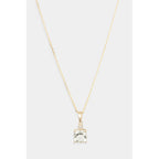 "Tonga" Pendant with 0.016/1 Diamonds &amp; 1.03/1 Green Amethyst - 375/1000 Yellow Gold