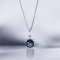 Colgante "Tonga" Diamantes 0.016/1 & Lbt1.32/1 - Oro blanco 375/1000