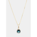"Tonga" Pendant D0.016/1 &amp; London Blue Topaz 1.32/1 - 375/1000 Yellow Gold