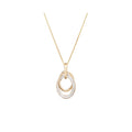 "Double Jeu" Pendant with Diamonds 0.18/29 - 375/1000 Yellow Gold