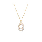 "Double Jeu" Pendant with Diamonds 0.18/29 - 375/1000 Yellow Gold