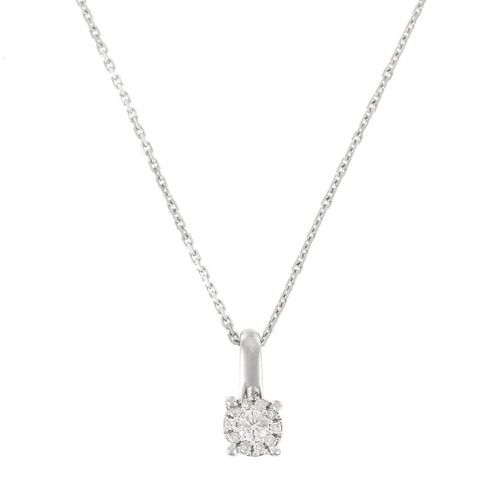 "Akna" Diamond Pendant 0.11/11 - 375/1000 White Gold