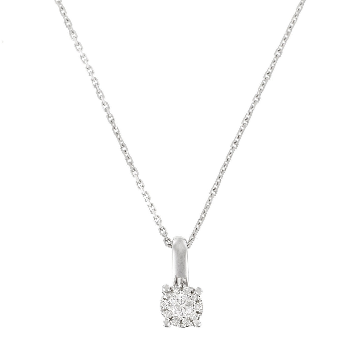 "Akna" Diamond Pendant 0.11/11 - 375/1000 White Gold