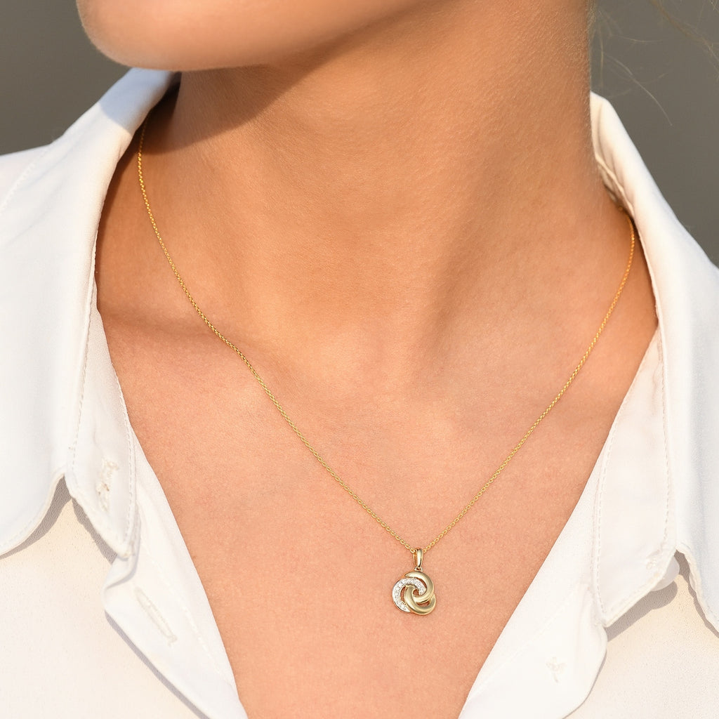 Pendentif "Trior" Diamants 0,07/12 - Or Jaune 375/1000
