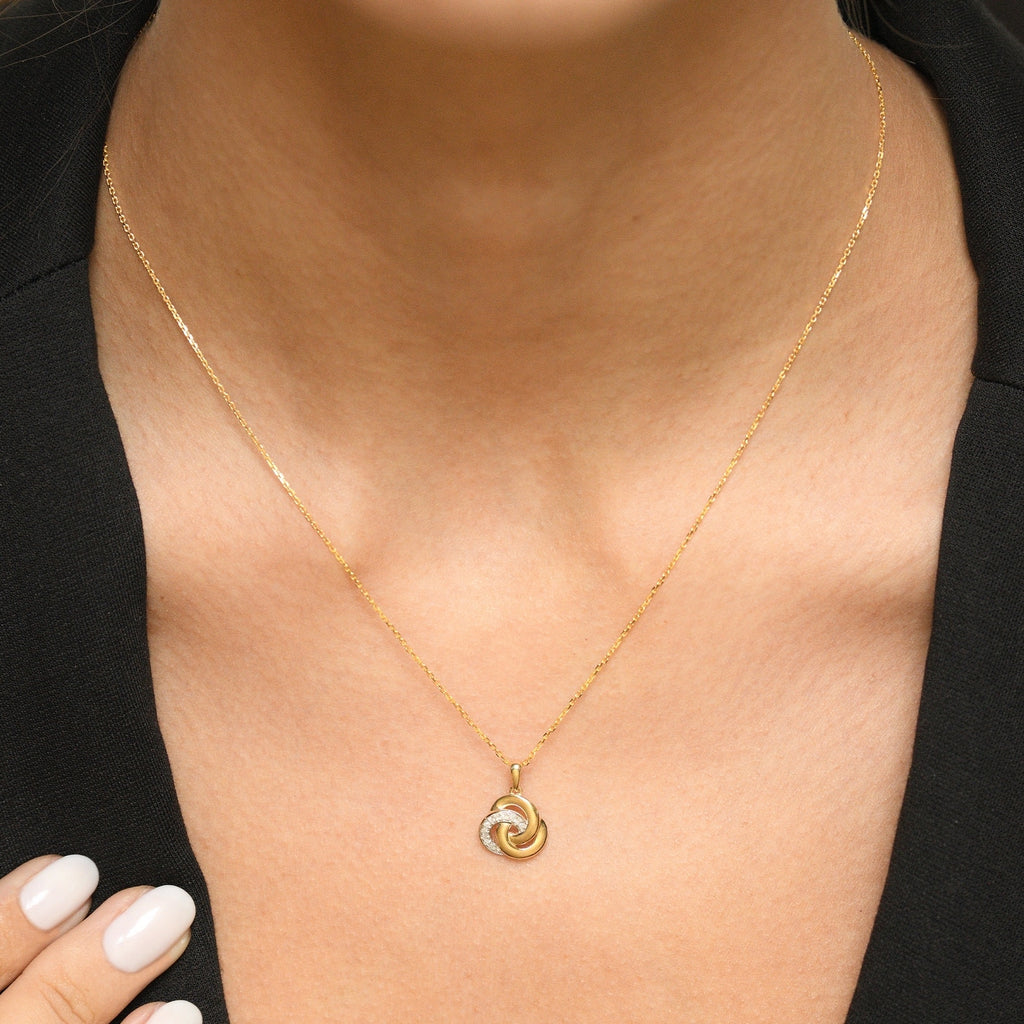 Pendentif "Trior" Diamants 0,07/12 - Or Jaune 375/1000