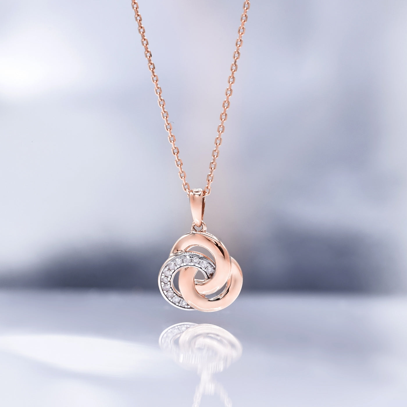 Pendentif "Trior" D0,066/12 - Or Rose 375/1000