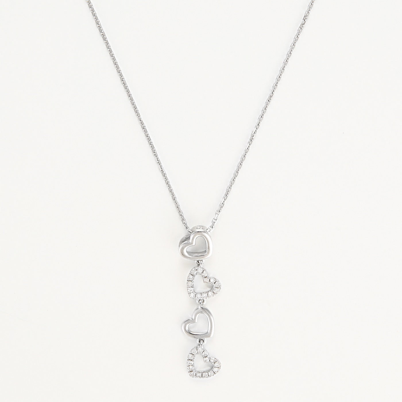 "4 Hearts" Diamond Pendant 0.13/28 - 375/1000 White Gold