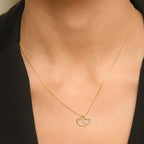 Pendentif "Two Ever" Or Jaune Et Diamants 0,11/20 - Or Jaune 375/1000