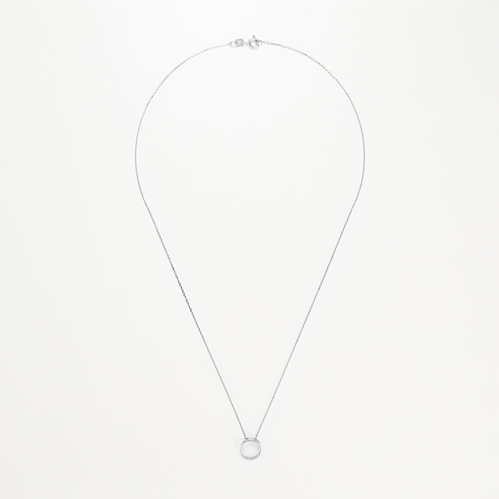 Pendentif "Cercle" D0,02/5 - Or Blanc 375/1000