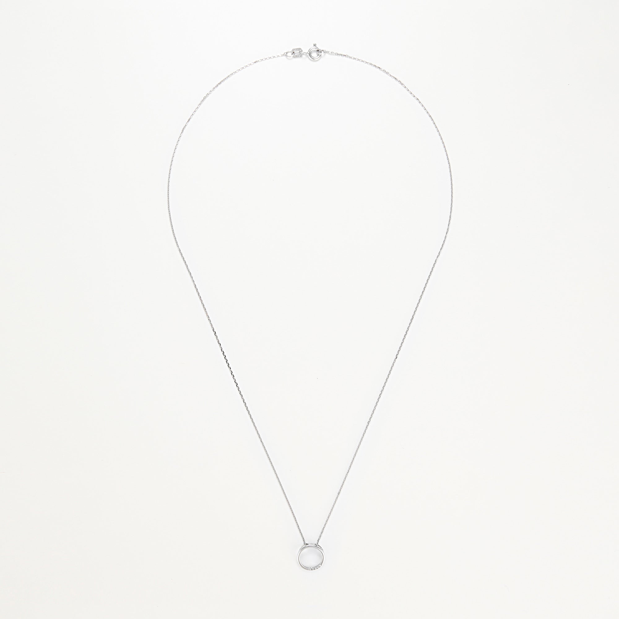 Pendentif "Cercle" D0,02/5 - Or Blanc 375/1000