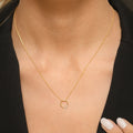 "Circle" Diamond Pendant 0.02/5 - 375/1000 Yellow Gold