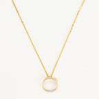 "Circle" Diamond Pendant 0.02/5 - 375/1000 Yellow Gold