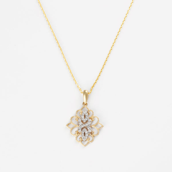 Colgante de Diamantes "Reflet D'Amour" 0.117/27 - Oro Amarillo 375/1000