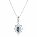 "Solona" pendant D 0.044/8 Sapphire 0.21/2 - 375/1000 White Gold