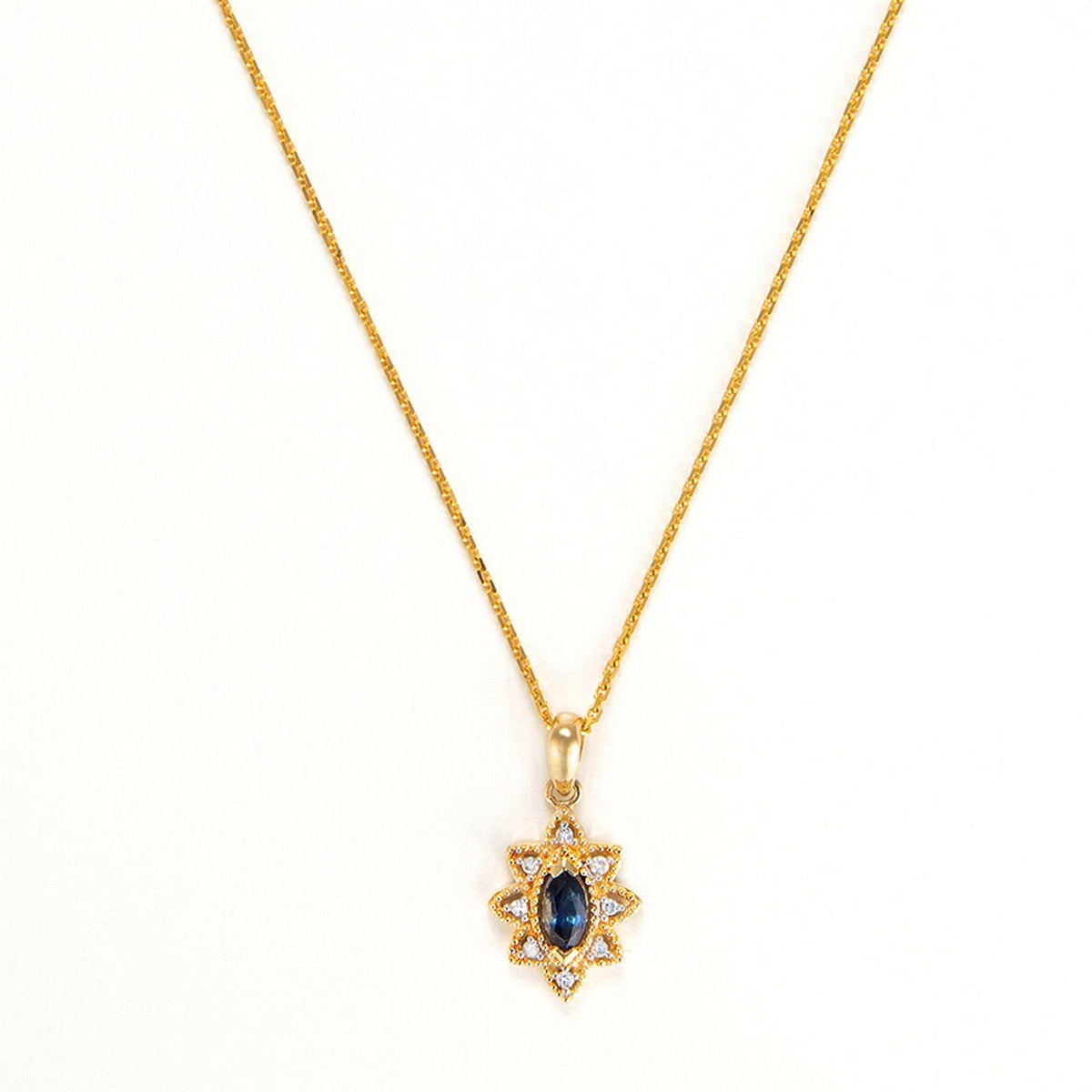Pendentif "Solona" D 0,044/8 Saphir 0,21/2 - Or Jaune 375/1000