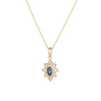 Pendentif "Solona" D 0,044/8 Saphir 0,21/2 - Or Jaune 375/1000