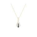 Pendentif "Ambatoly" D 0,043/10 Saphir 0,268/4 - Or Jaune 375/1000