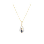 Pendentif "Ambatoly" D 0,043/10 Saphir 0,268/4 - Or Jaune 375/1000