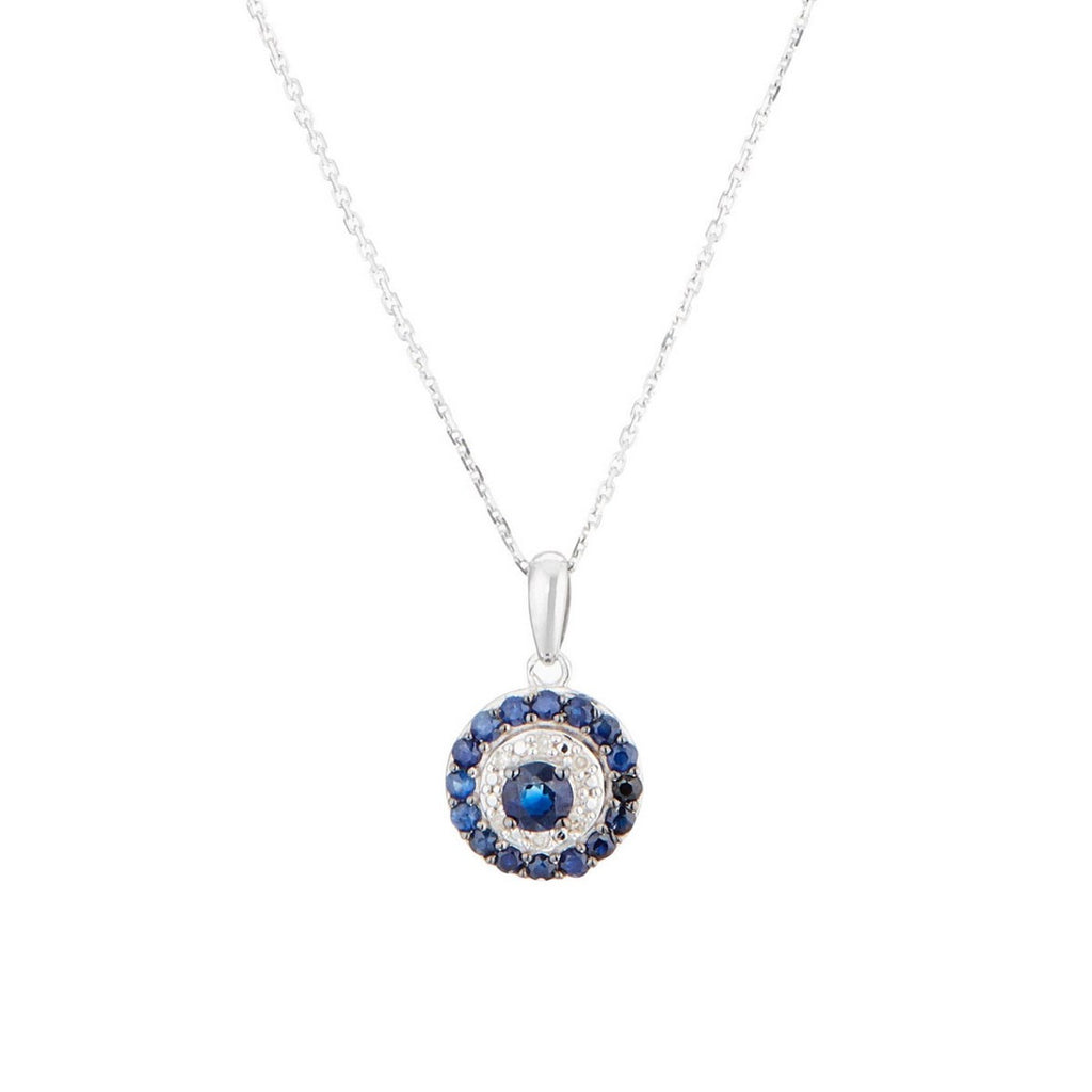 "Lukana" pendant D 0.077/14 Sapphire 0.778/17 - 375/1000 White Gold