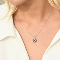 "Lukana" pendant D 0.077/14 Sapphire 0.778/17 - 375/1000 White Gold