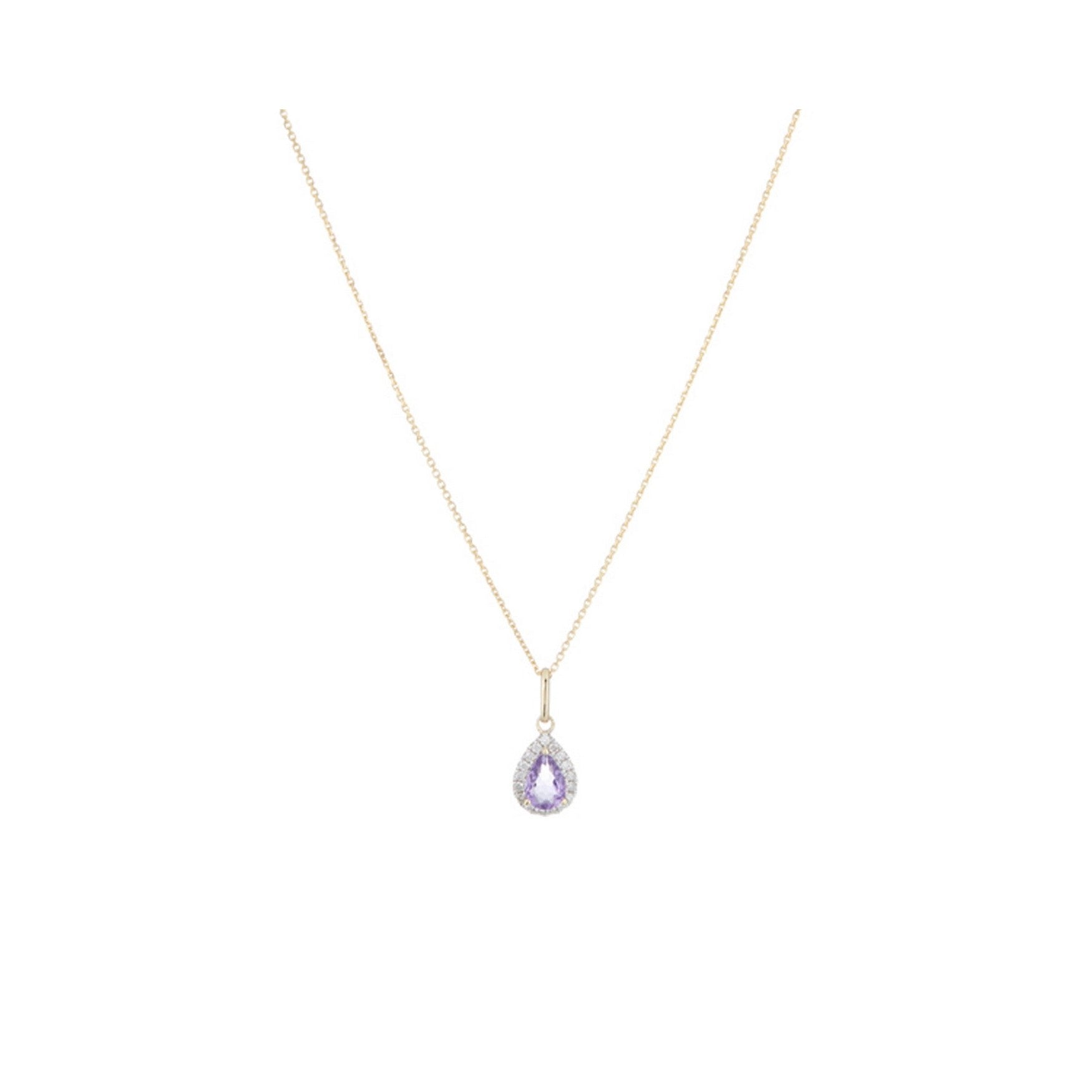 Pendentif "Goutte Moi" Dia 0,14/17 Am0,94/1 - Or Jaune 375/1000