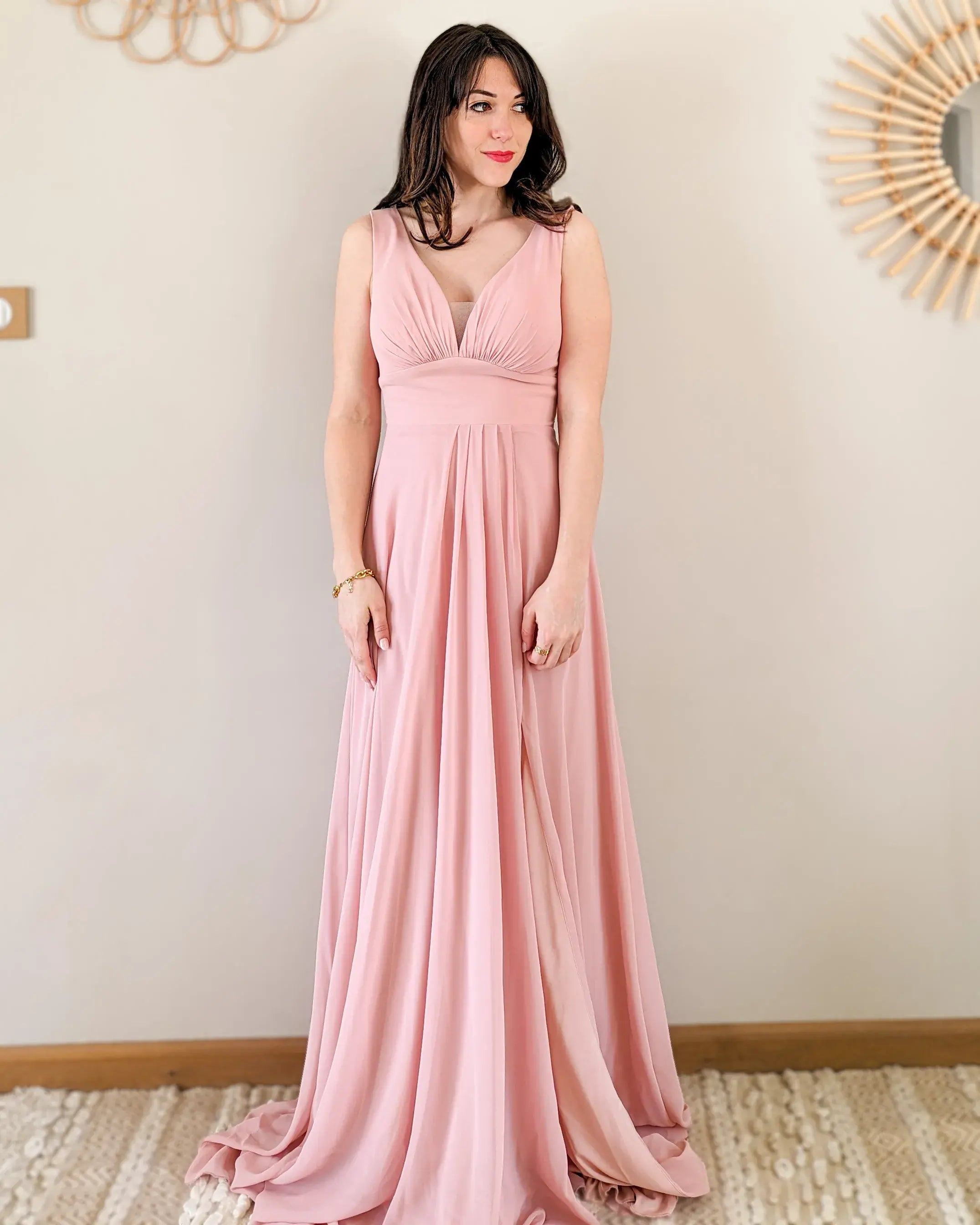 Long Pink Dress - Valentina