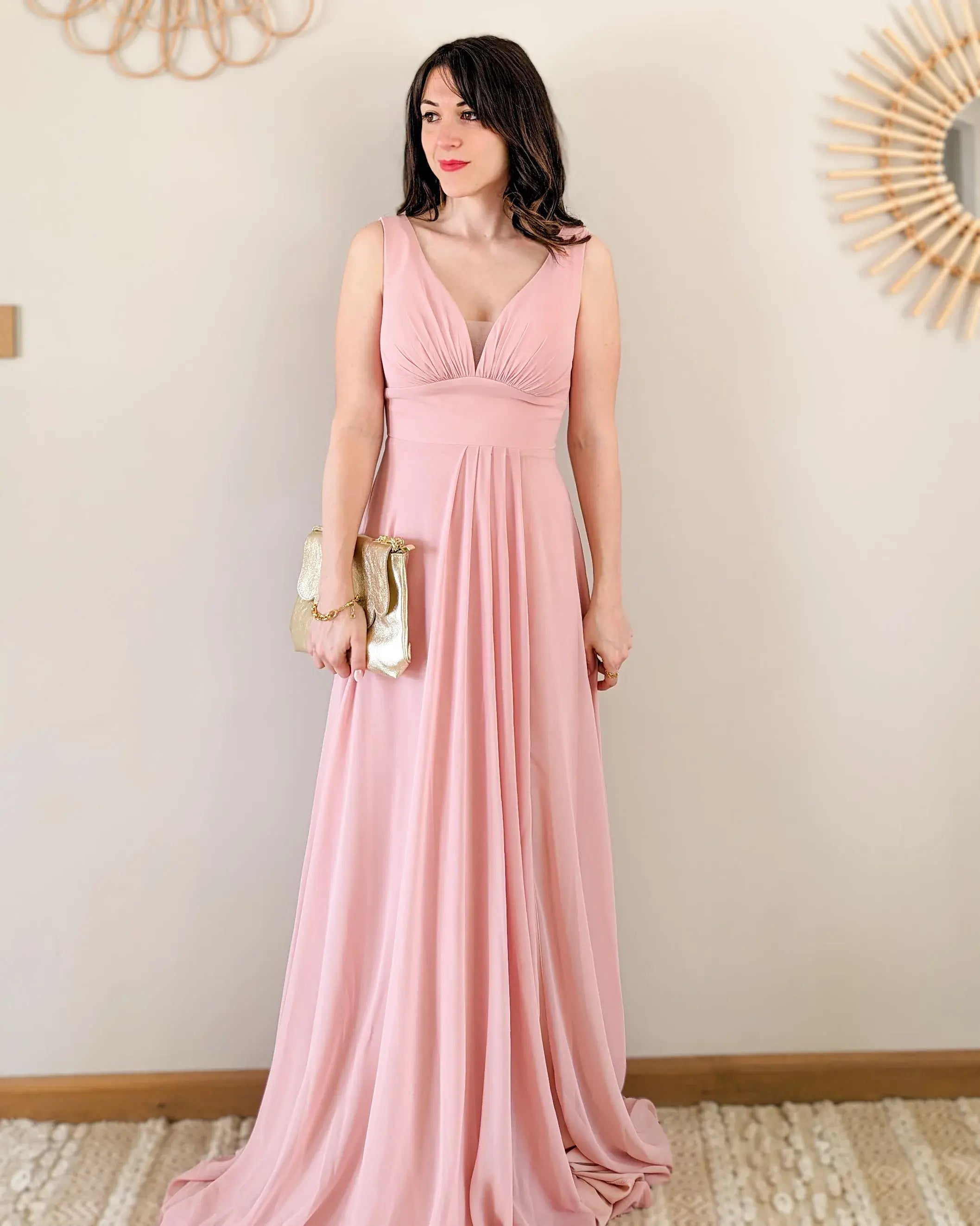 Long Pink Dress - Valentina