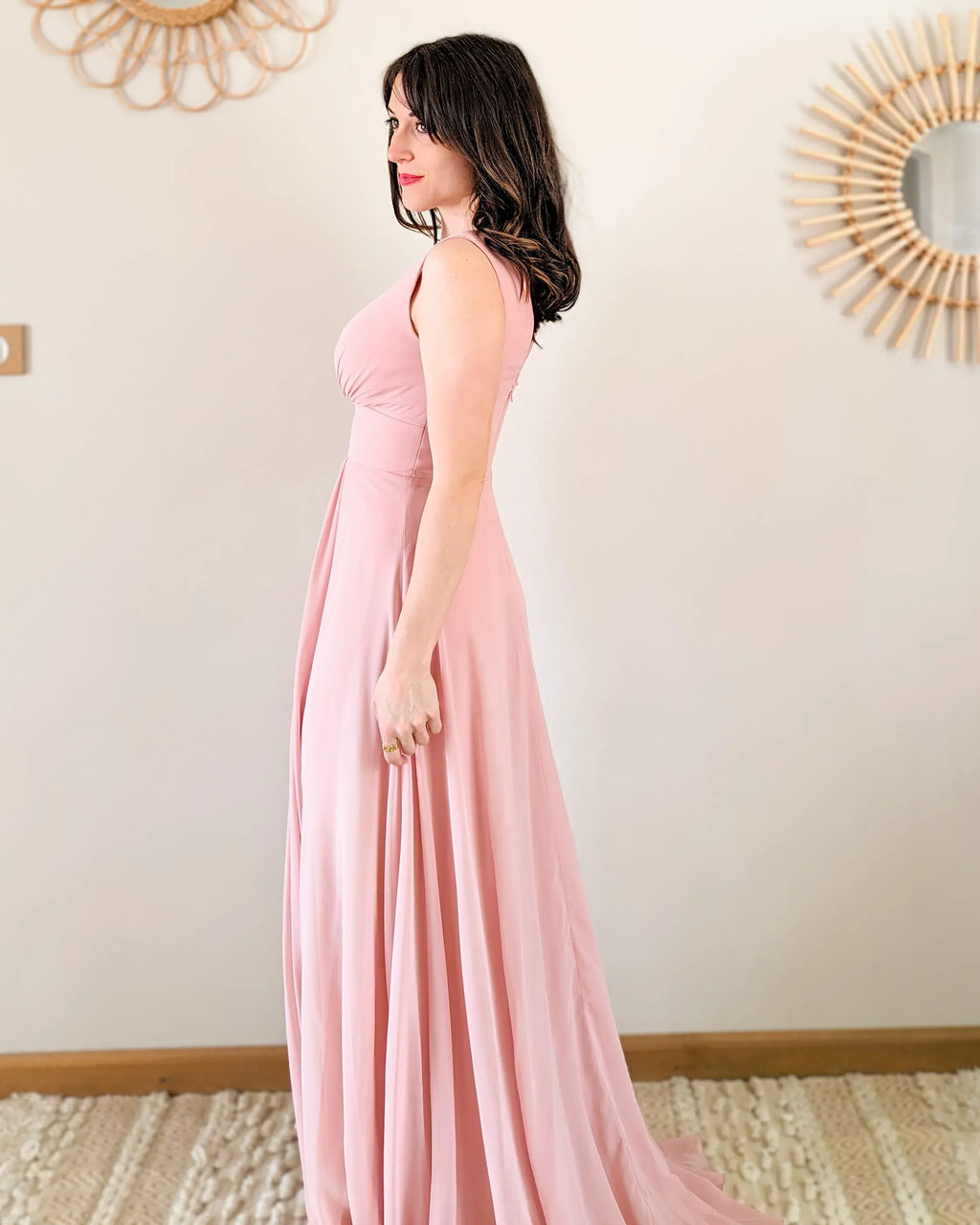 Long Pink Dress - Valentina